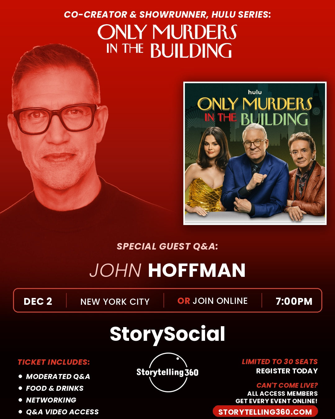 Storytelling360: StorySocial | Dec 2nd | New York, NY (SPECIAL GUEST: John Hoffman)