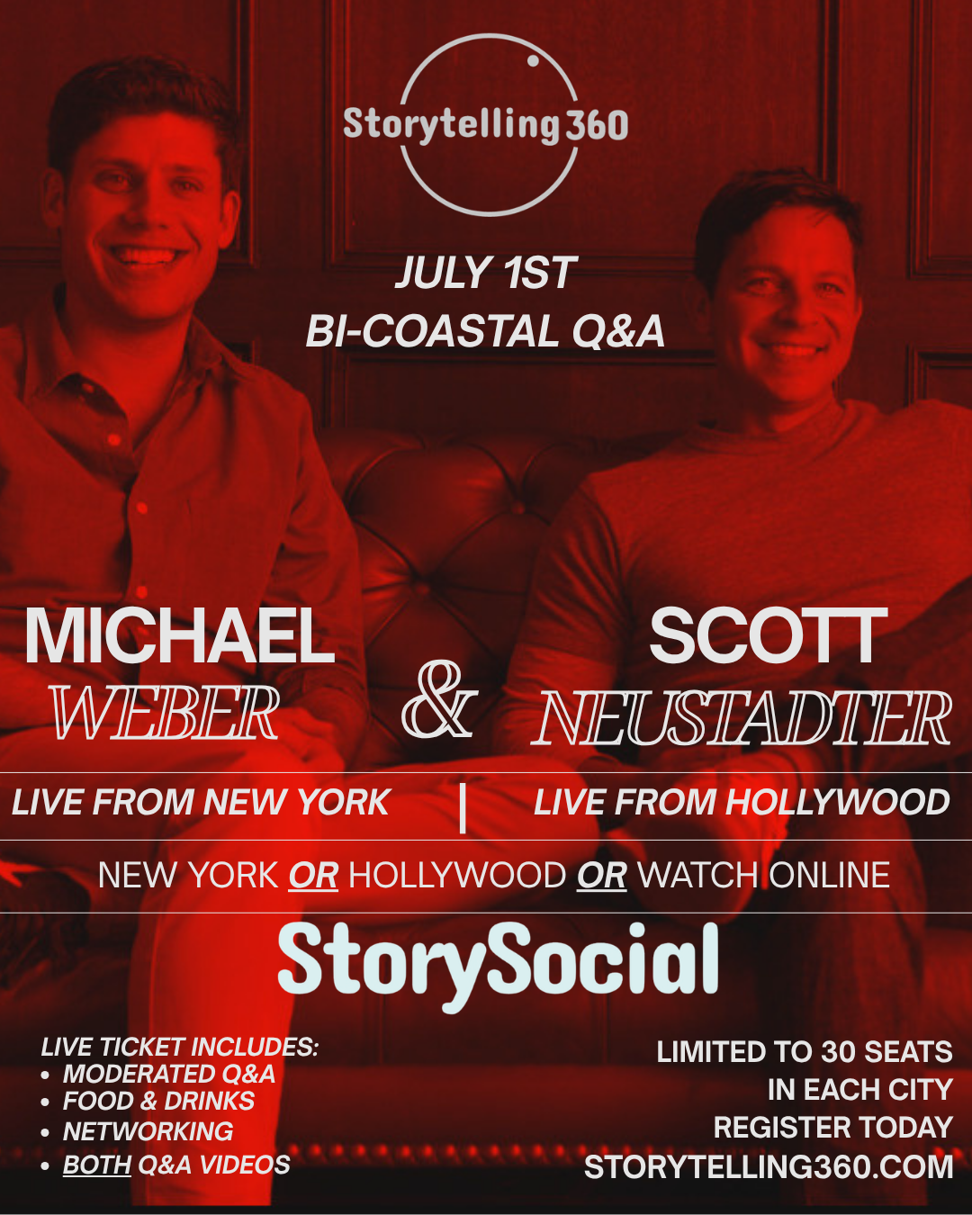 Storytelling360: StorySocial | July 1st | New York, NY (SPECIAL GUEST: MICHAEL WEBER)