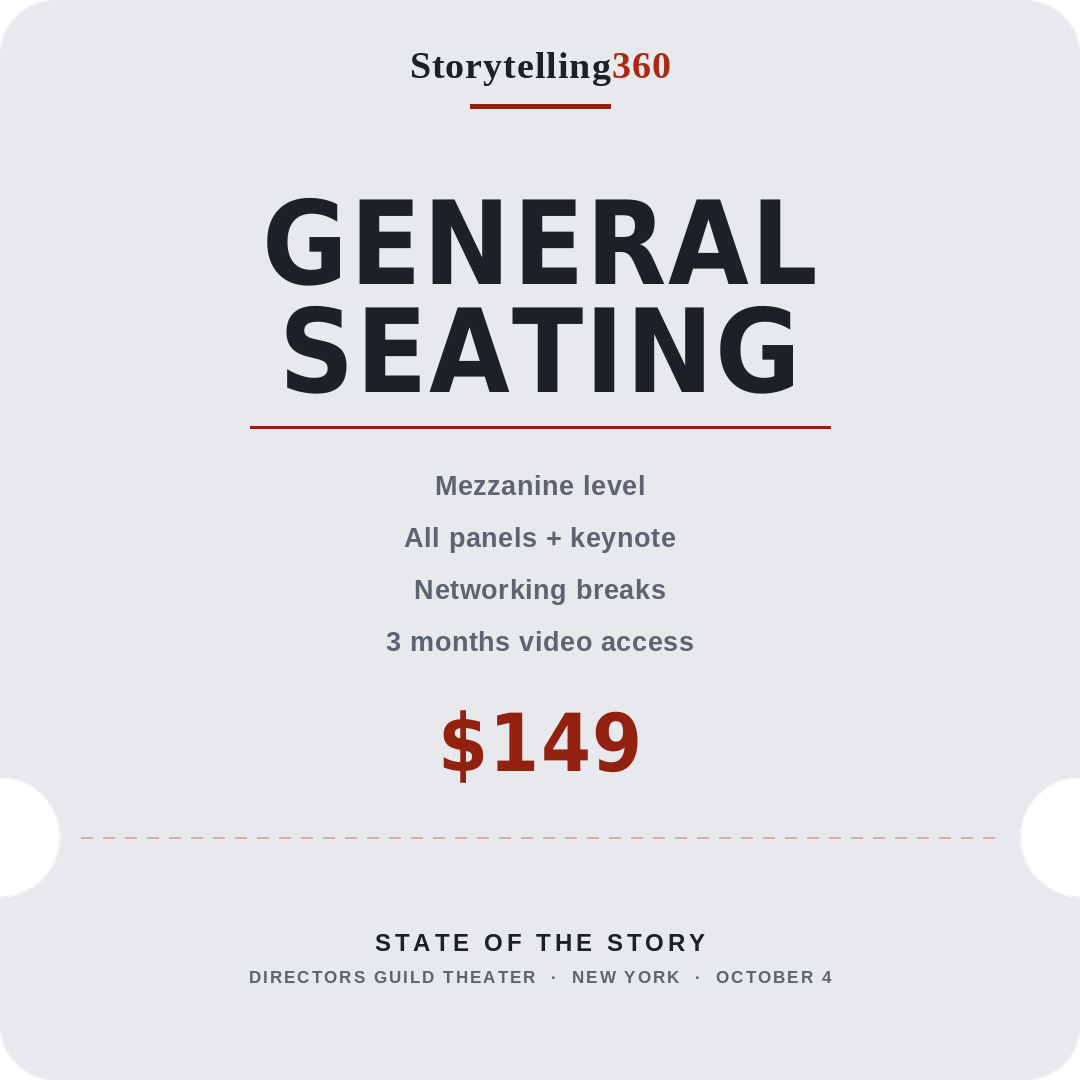 General Seating — New York, Oct 4